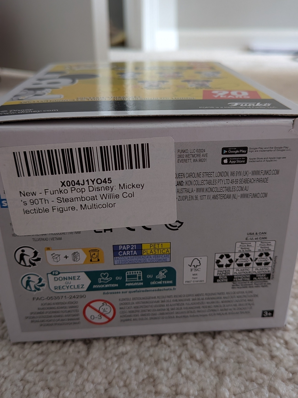 Funko Pop! Disney Mickey Steamboat Willie #425 (new in box) - Picture 4 of 4